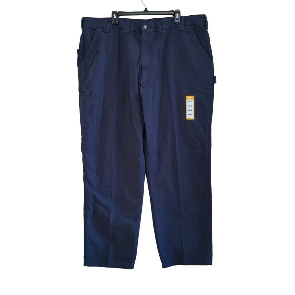 Carhartt B151 NVY Original Dungaree Fit Carpenter Cargo Pants Mens 46x32